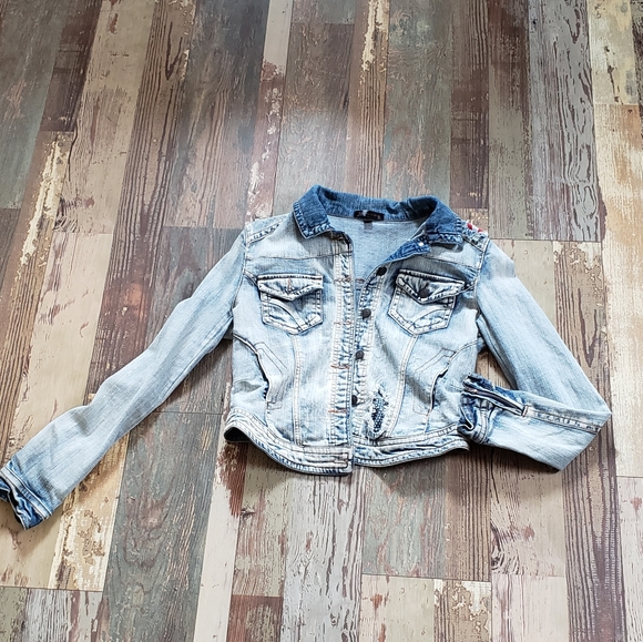 Fire Los Angeles Jackets & Blazers - Fire Los Angeles! Beautiful Distressed Jean Jacket